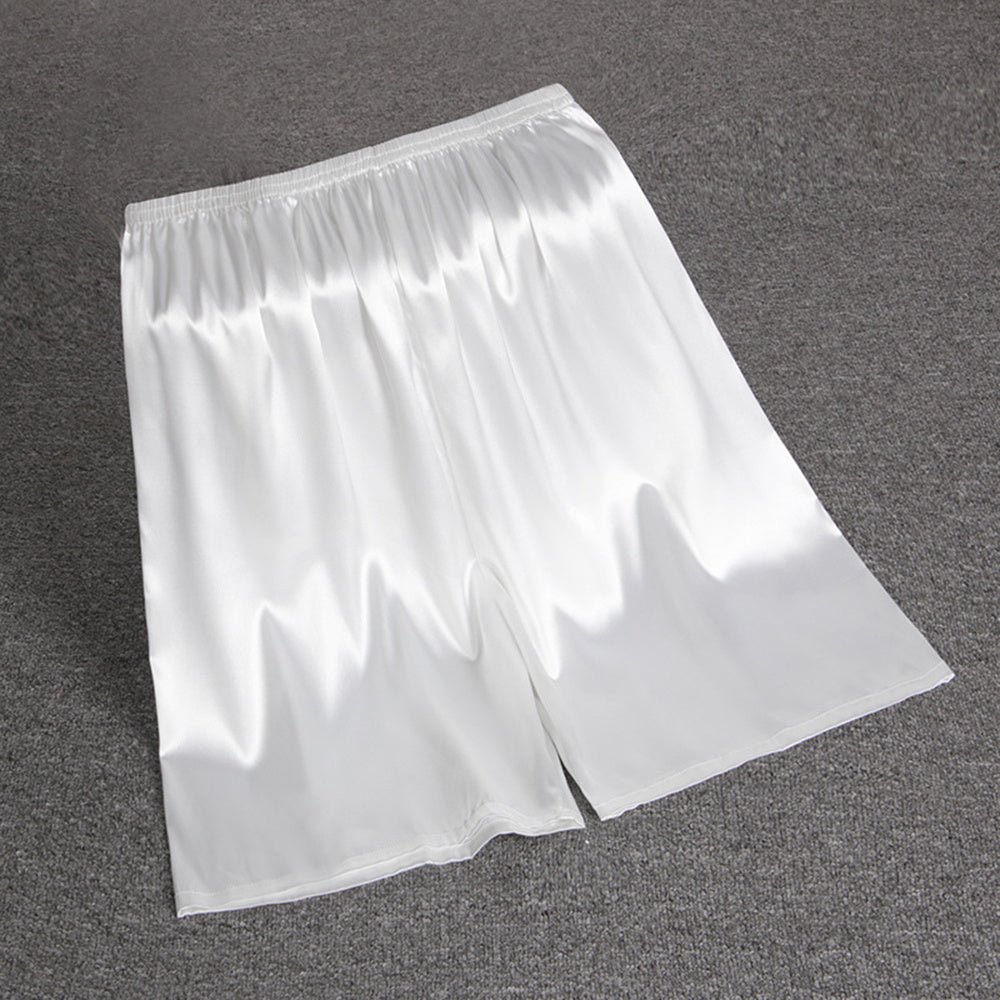 Men's Summer Thin Silk Pajama Pants Home Shorts