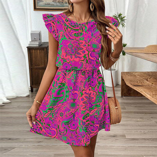 Ruffle Grace A-Line Midi Dress