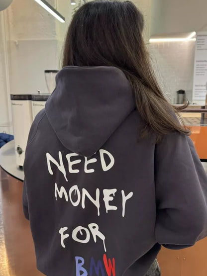 MinimalEase LetterPrint Hoodie