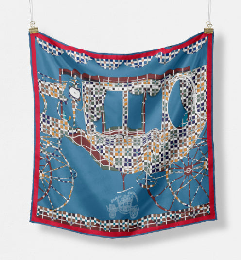 Fashion Simple Print Twill Versatile Temperament Silk Scarf