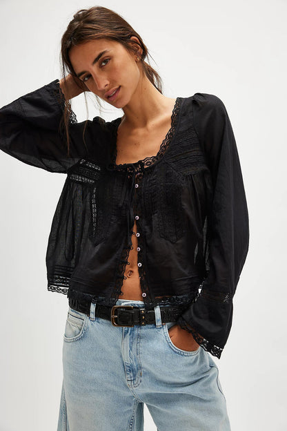 Celestine Lace Collar Blouse