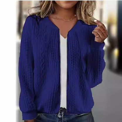 EleganceWeave Jacquard Short Coat