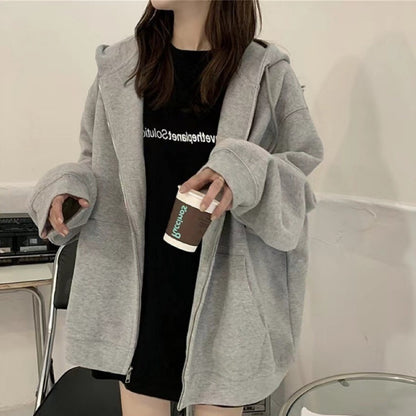 Breezora Hooded Print Sweater Coat