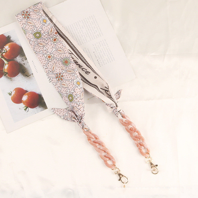 Printed Silk Scarf Eye Chain Hat Windproof Pendant
