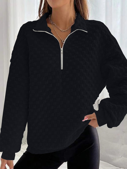 VeluWeave Luxe Zip Sweater