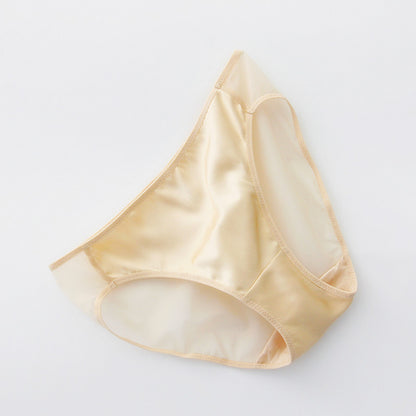 Knitted Mid-waist Silk Satin Mesh Mulberry Silk Underwear