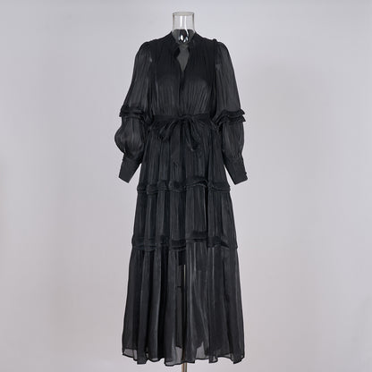 Celestara Silk Pleat Gown