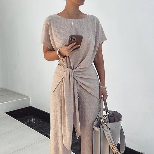 Lunettra Knit-Tie Trousers