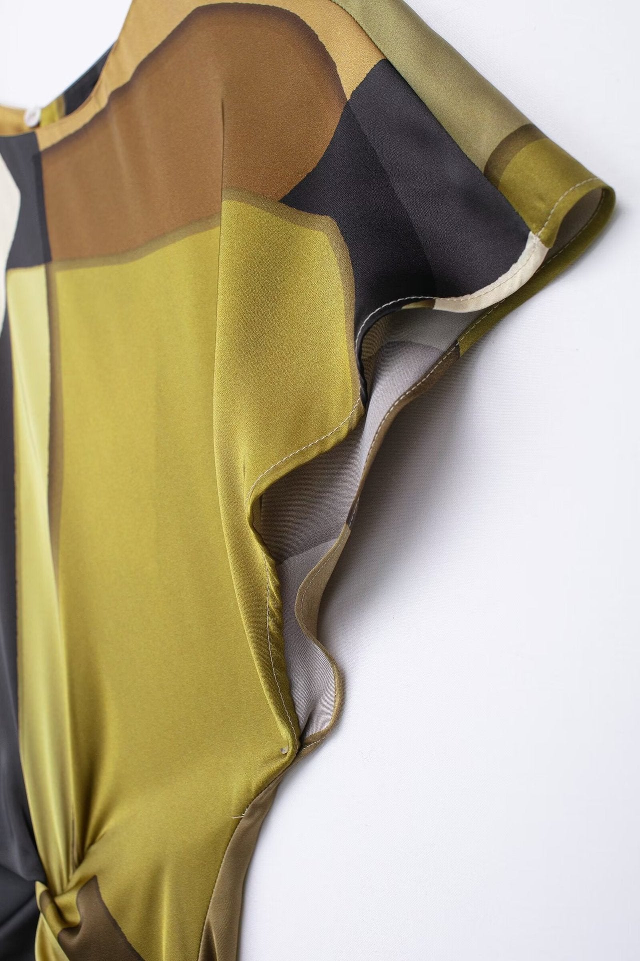 Women's Silk Satin Texture Printing Dress
