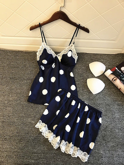 Sexy Nightdress With Ice Silk Suspenders