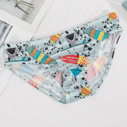 Men's Fashion Ice Silk Pattern Underwear