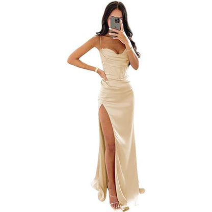 Celeste Noir Camisole Gown