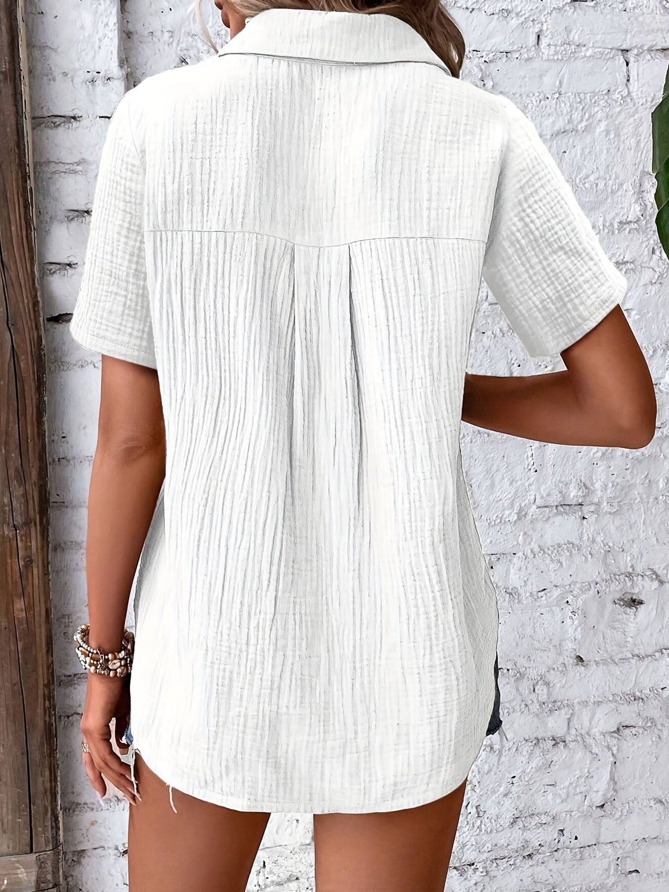 Lunaria Vibe Button Blouse