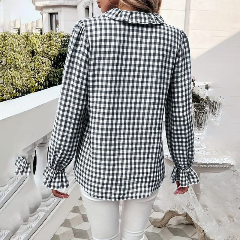 Amelisse RuffleCheck Shirt