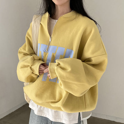 Vervida Contrast Letter Sweater
