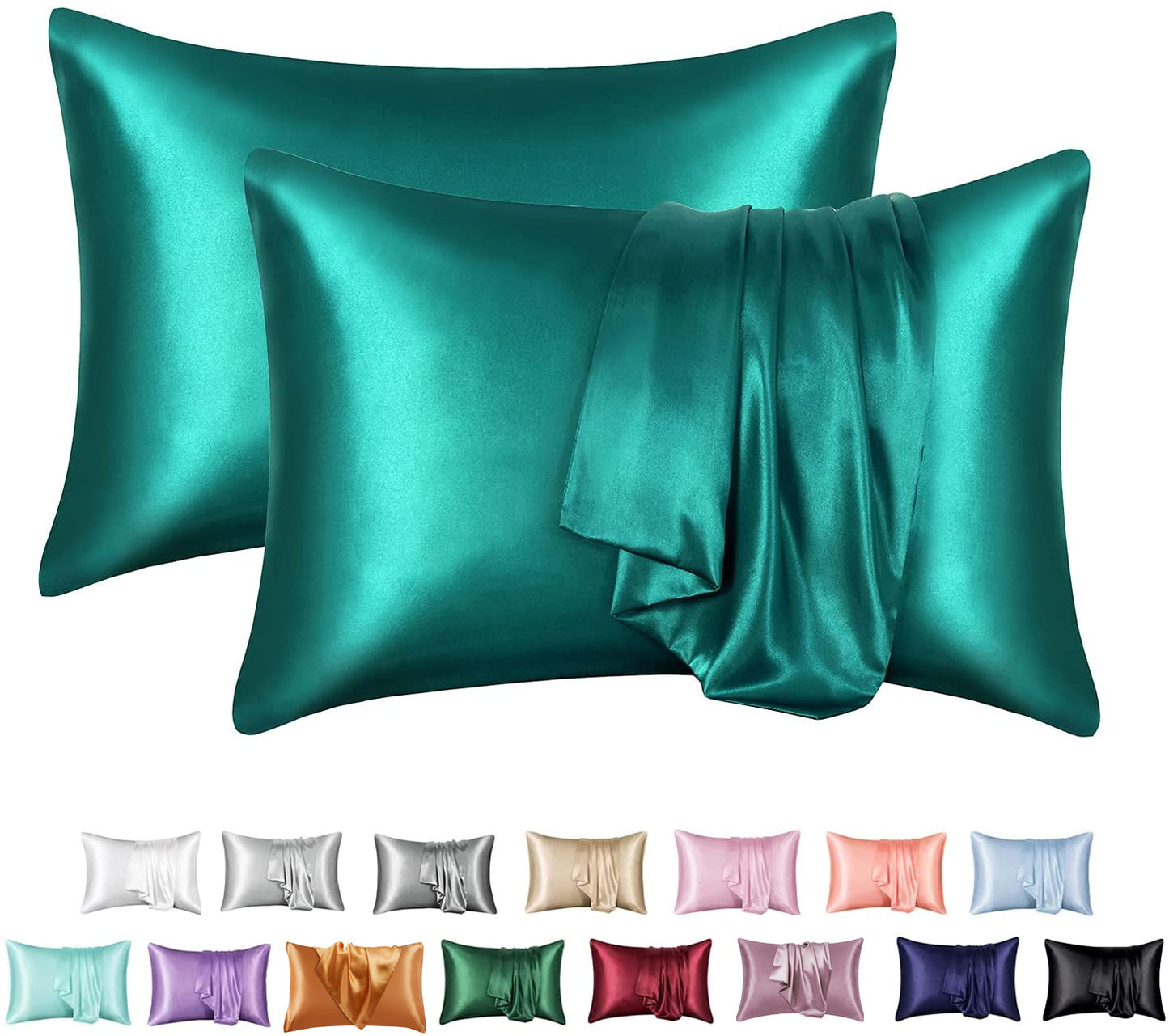 Silk-like Solid Color Pillowcase