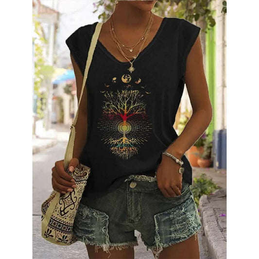 Moonwood Boho V-Neck Tee