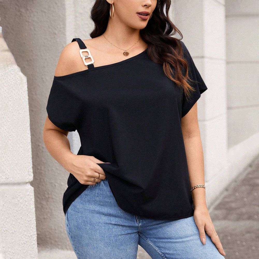 Sculpté One-Shoulder Button Top