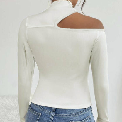 Sculpted Grace Off-Shoulder Top