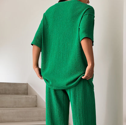 Aveline Drop-Shoulder Suit Set