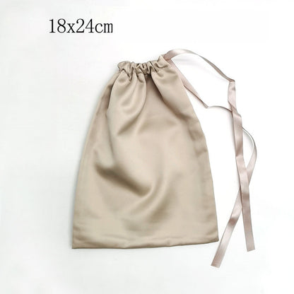 Silk Drawstring Storage Bag Travel Organizer