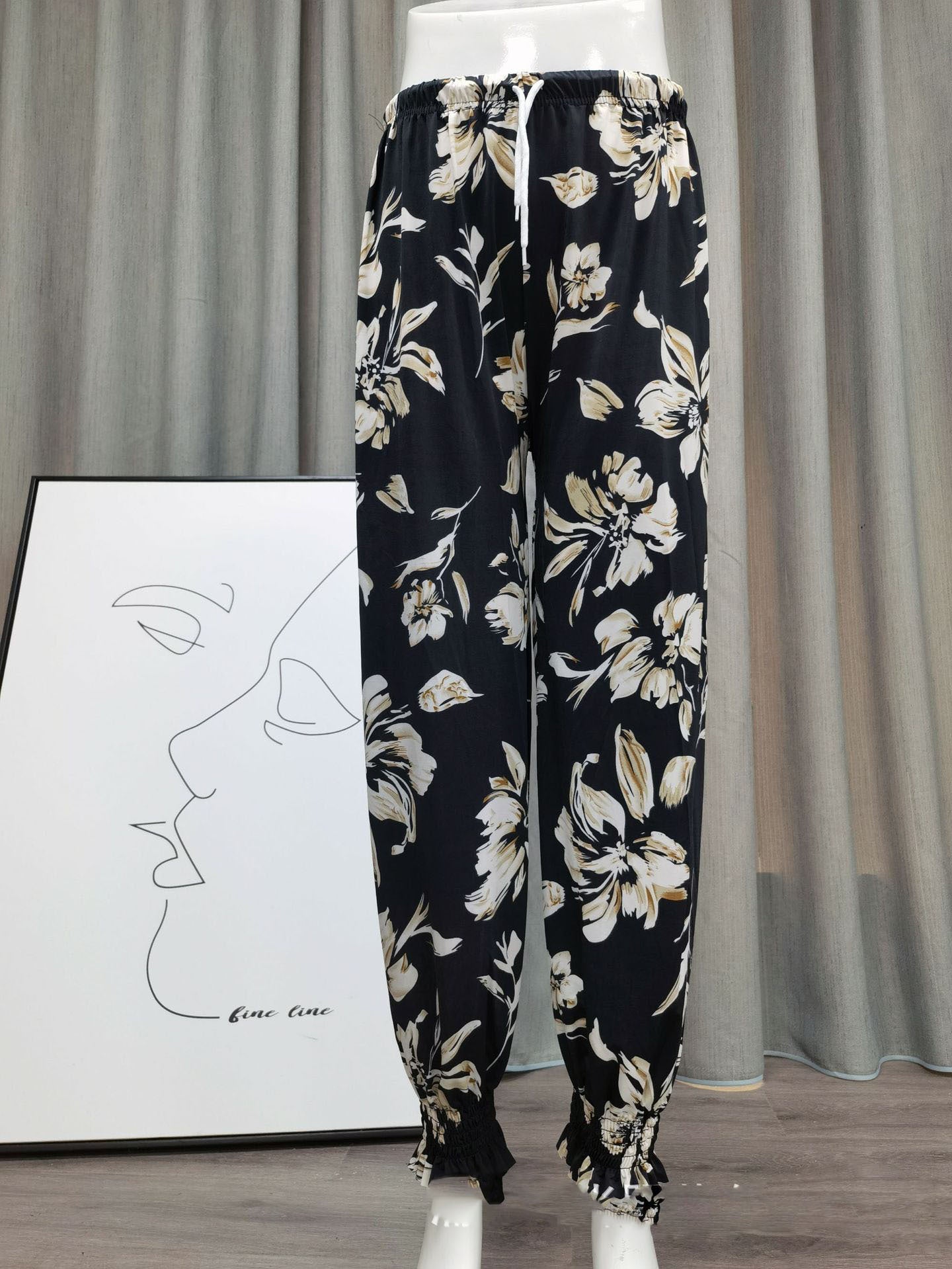 Icy Silk Loose Drawstring High Waist Bloomers