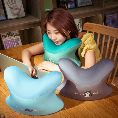 Summer Cute Cartoon Animal Gel Ice Silk Memory Foam Nap Pillow Office Sleeping Pillow