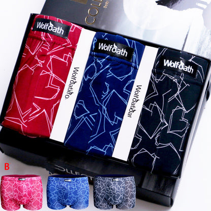 Men's sexy ice silk shorts