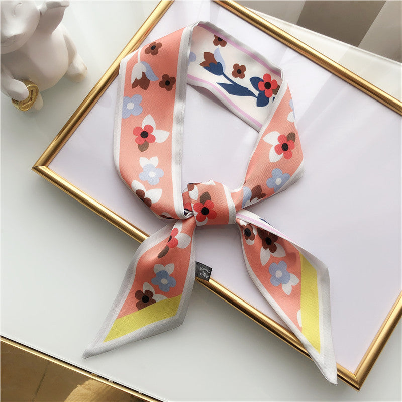 Spring and autumn long silk scarf