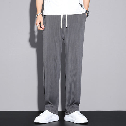 Summer Thin Ice Silk Casual Pants