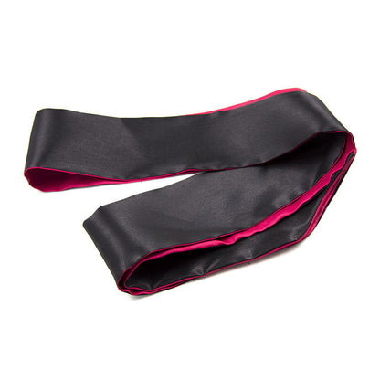 Black and red silk eye mask