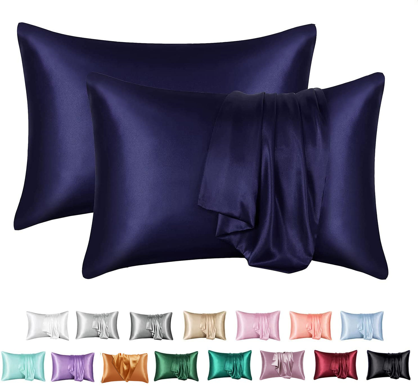 Silk-like Solid Color Pillowcase