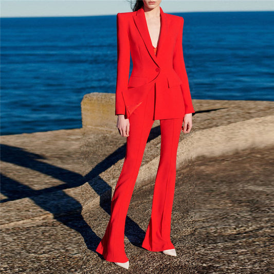 VelouraFlare Tailored Set