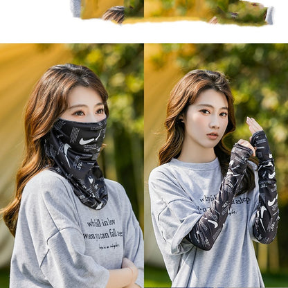 Sports Ice Silk Sunscreen Mask Summer Women