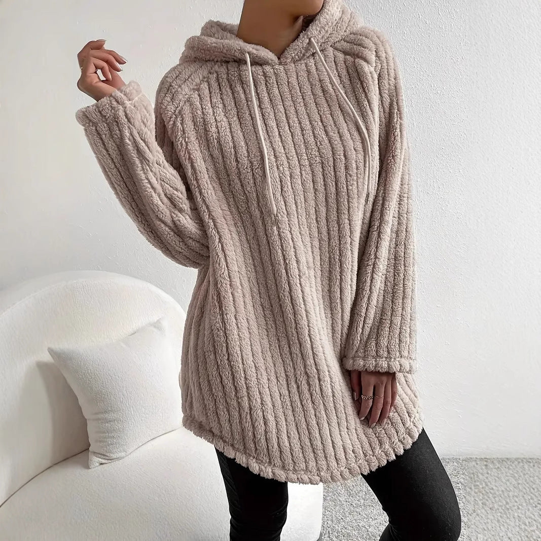 FlowEase Curved Hem Hoodie