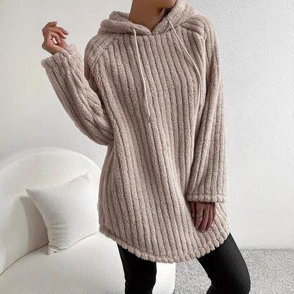 FlowEase Curved Hem Hoodie