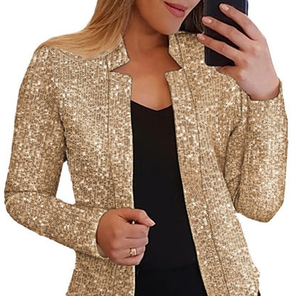 GlamAura Sequin Short Jacket