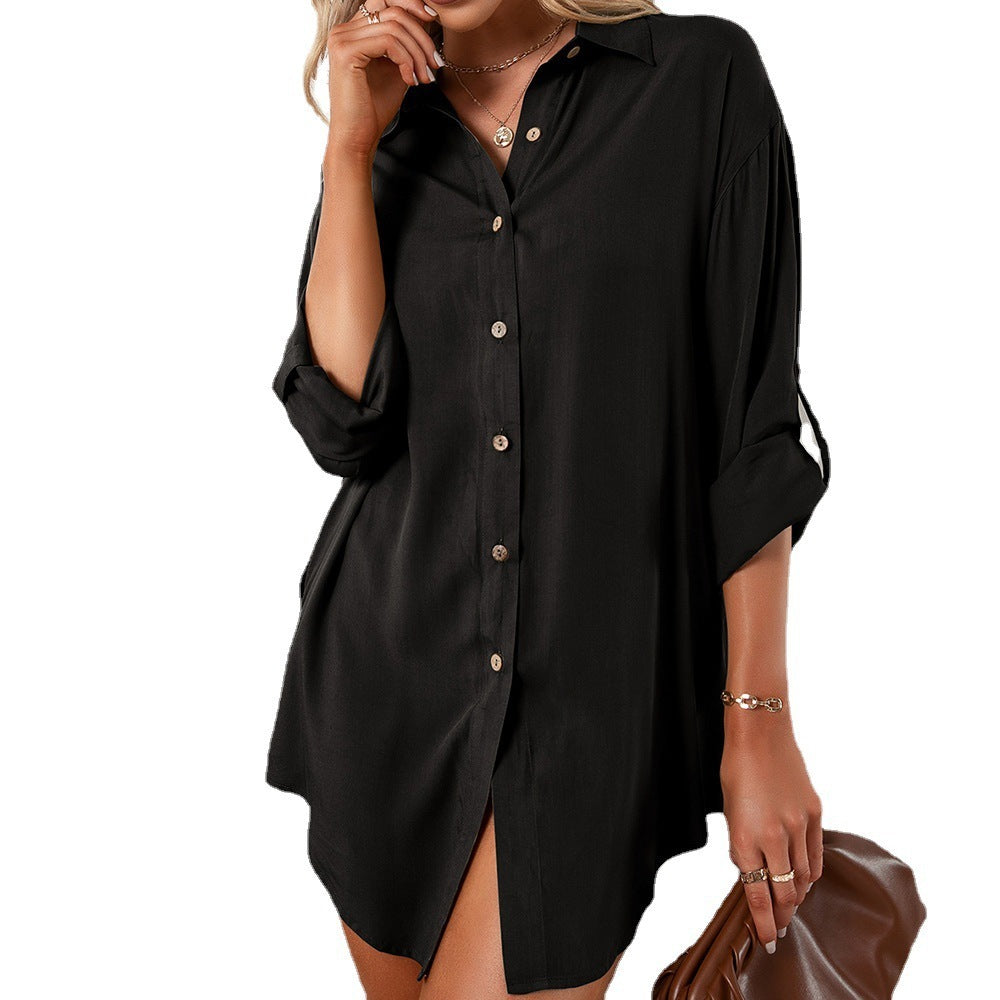 Rowenne Drape Shirt Dress
