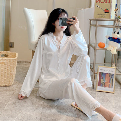 Ice silk short sleeve two-piece suit