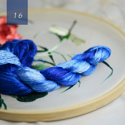 Famous Ancient Embroidery Art Silk Gradient Embroidery Line