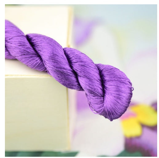 Silk Thread Hand Embroidered Embroidery Cross Purple