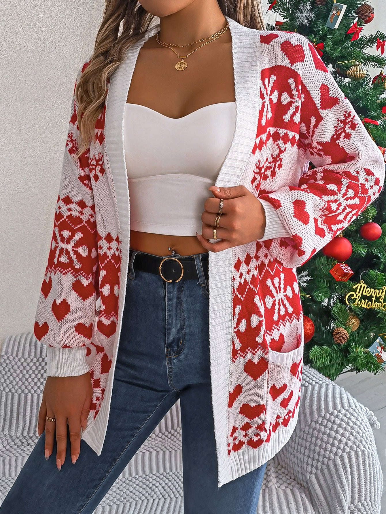 Yuletide Charm Knit Cardigan
