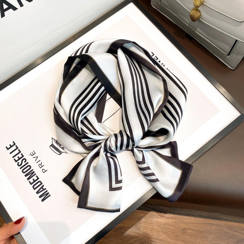 Ink Painting Boxer Small Silk Scarf Fashion Decoration