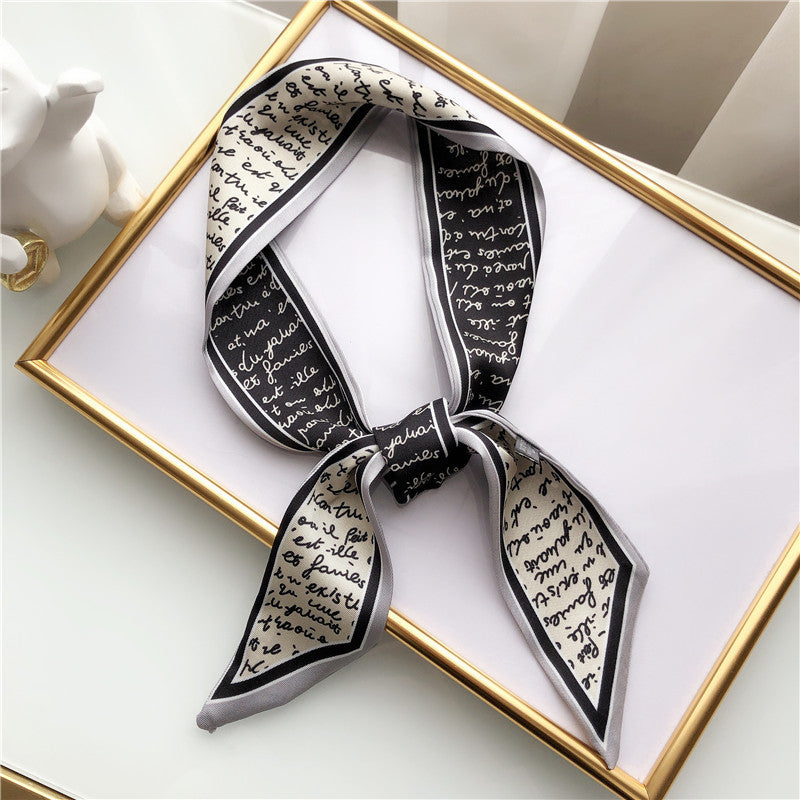 Spring and autumn long silk scarf