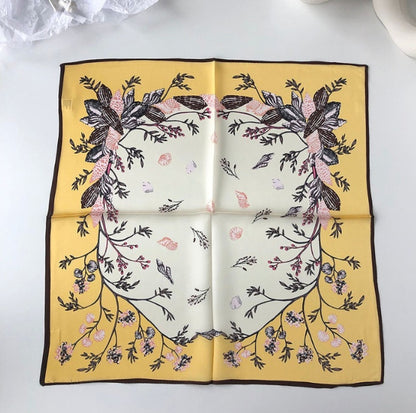 Fashion Simple Women's Silk Floral Scarf