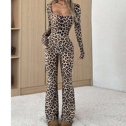 Feline Sculpt Square-Neck Jumpsuit