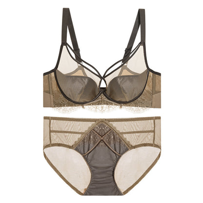 Women's Crystal Glasses Silk Thousand-hole Thin Cup Bra