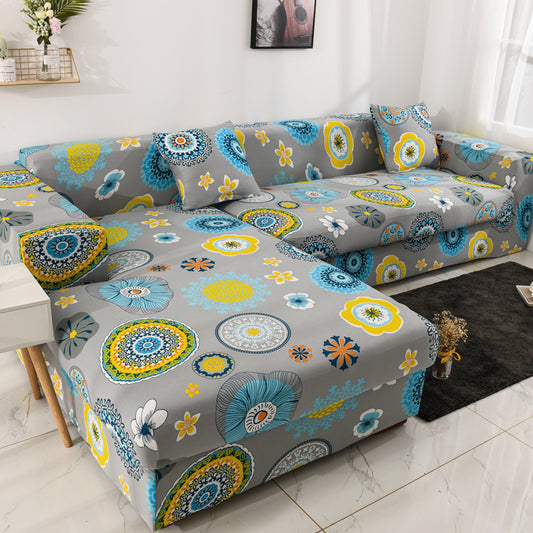 Printed all-inclusive milk silk sofa cover