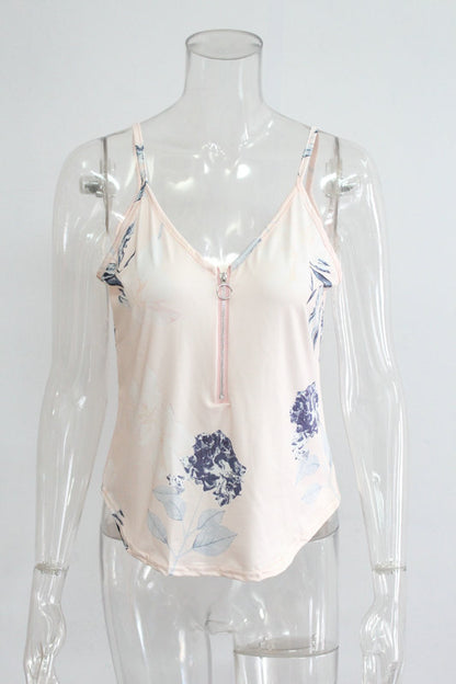 Milk silk print camisole