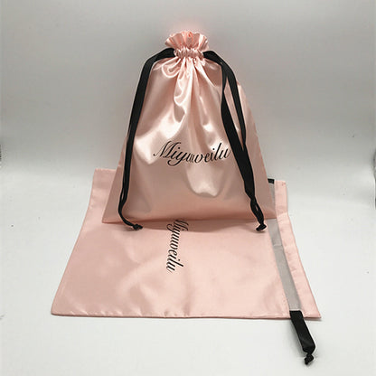 Pink silk satin artificial silk eye mask wig packaging